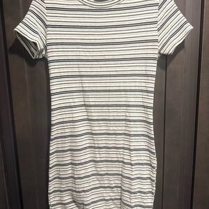 Striped Black and White Women's Dress